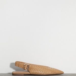 Zara woven sling back flats size 8 brand new